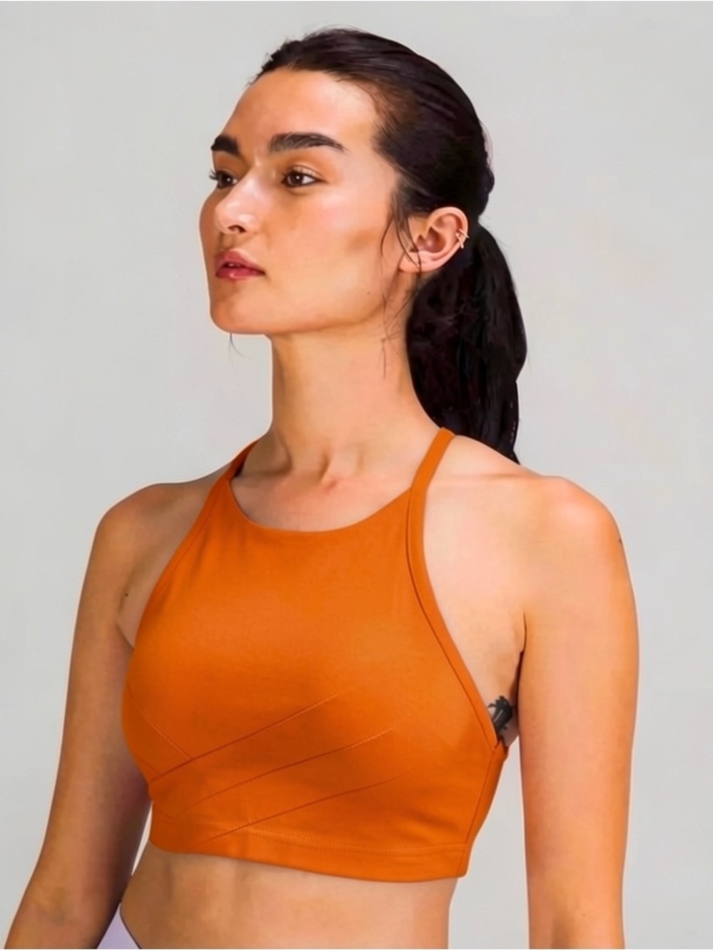 Lululemon Flow Y Wrap-Front High-Neck Bra Nulu – Orange Frappe – Size 4 – NWT